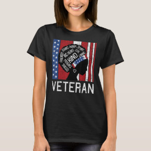 Camiseta Exército Militar Afro-Americano de Bandeira Vetera