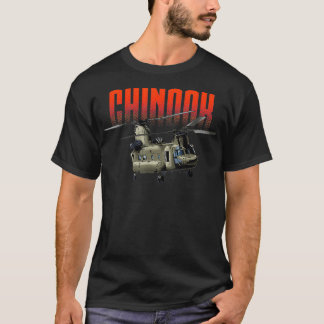 Camiseta Exército Militar americano Helicopter Chinook