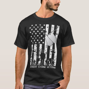 Camiseta Exército Militar de Bandeira Americano de Storm Ve