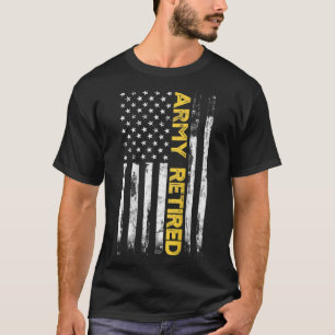 Camiseta Exército Militar Norte-Americano Aposentado Linha