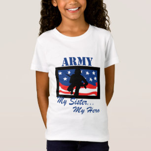 Camiseta Exército minha irmã meu herói