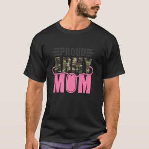 Camiseta Exército Orgulhoso Mãe Militar Fofa Mama USA Prese