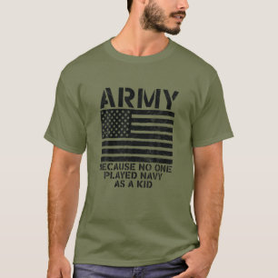 Camiseta Exército Porque Ninguém Tocou Marinho Como Uma C