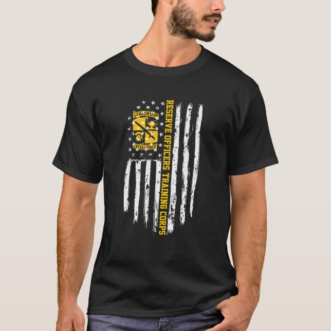 Camiseta Exército Rotc American Flag (Frente)