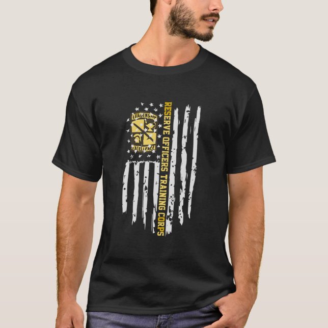 Camiseta Exército Rotc American Flag (Frente)
