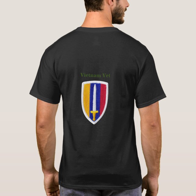 Camiseta Exército USARV Veteranos da Guerra do Vietnã Patch (Verso)