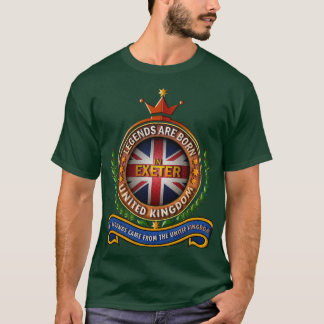 Camiseta Exeter Legendas do Reino Unido são Nasceres em Dur