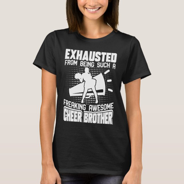 Camiseta Exhausted From Being Such A Freaking Awesome Cheer (Frente)