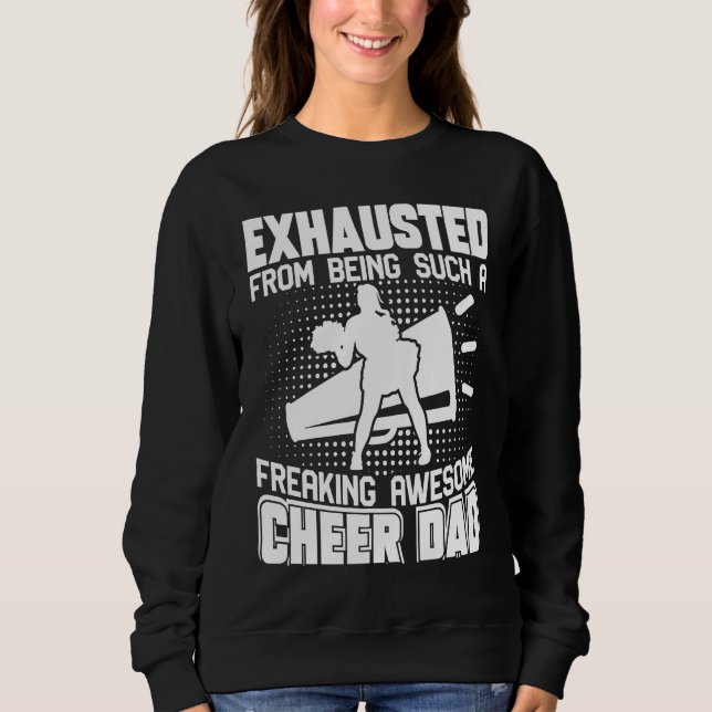 Camiseta Exhausted From Being Such A Freaking Awesome Cheer (Frente)