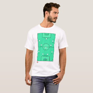 Camiseta Exibição de Lineup de Táticas de Futebol 4-3-3 Per