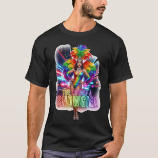 Camiseta Exibição vibrante em uma fantasia deslumbrante do 