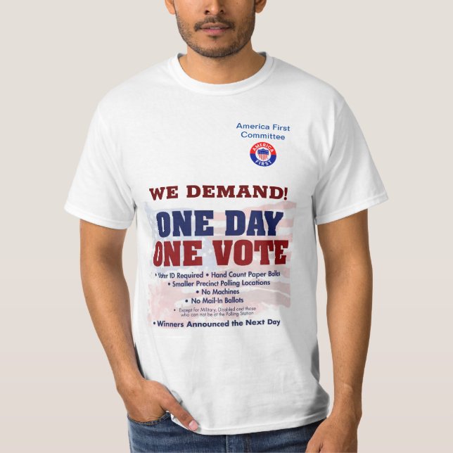 Camiseta Exigimos Um Dia Um Voto (Frente)