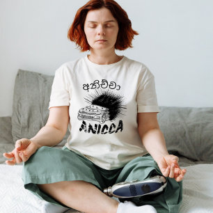 Camiseta Existencial Grunge ANICCA(අනිච්ච)Punk Impermanênci