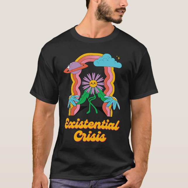 Camiseta Existential Crisis Retro Toon Existentialism Philo (Frente)