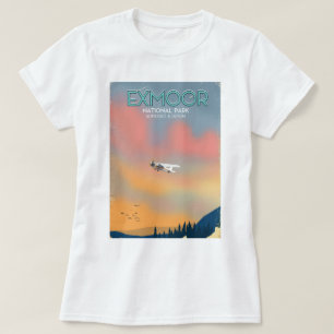Camiseta Exmoor National Park Vintage style poster de viage