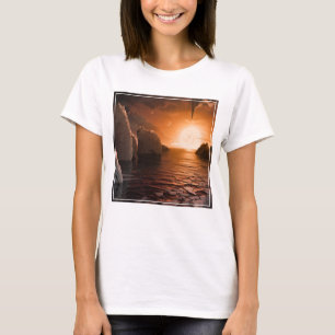 Camiseta Exoplanetário Trapist-1f Do Lado Noturno Icy.