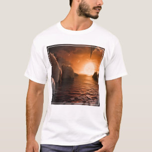 Camiseta Exoplanetário Trapist-1f Do Lado Noturno Icy.