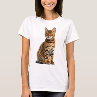 Camiseta Exotic Marbled Bengal Cat Portrait Women