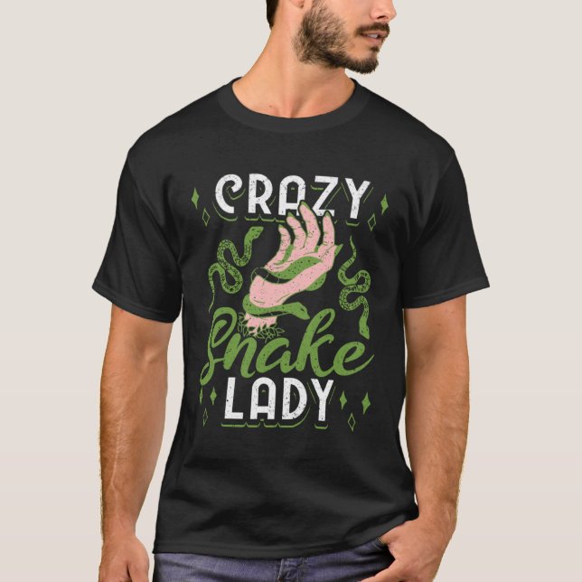 Camiseta Exotic Pet Snake Reptile Crazy Snake Lady (Frente)