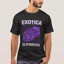 Exotica V12 Techwear Gráfica Neon Blueprint