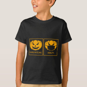 Camiseta Expectativas realidade jack o lantern abóbora rost