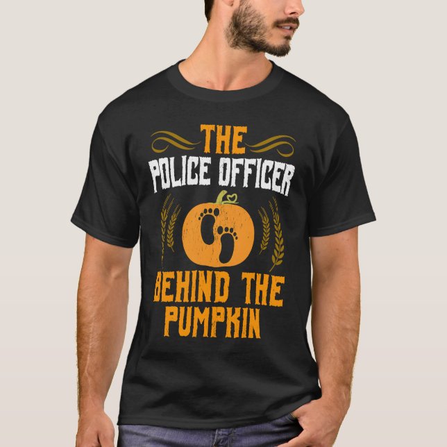 Camiseta Expecting Police Officer New Dad Halloween (Frente)