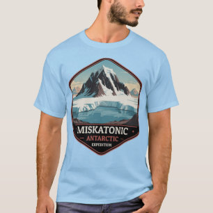 Camiseta Expedição Antártica Miskatonic Viagem Vintage