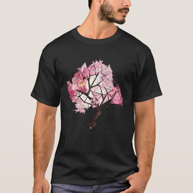 Camiseta Experience the Magic of Cherry Blossoms Tree Geome (Frente)