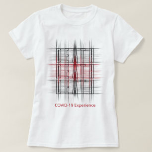 Camiseta Experiência COVID-19, Morte, Pandemia, Vermelho e 