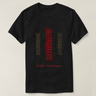 Camiseta Experiência COVID-19, Vírus de Sorrow Vermelho Per