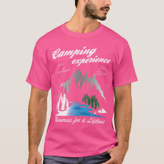 Camiseta Experiência de Acampamento Família Camper Vintage