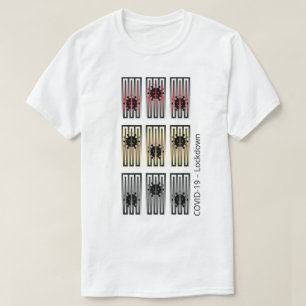 Camiseta Experiência de COVID-19, Confinamento, Vírus Atrás