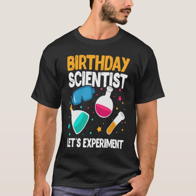 Camiseta Experiência de Vamos Cientista de Aniversário Ciên (Frente)