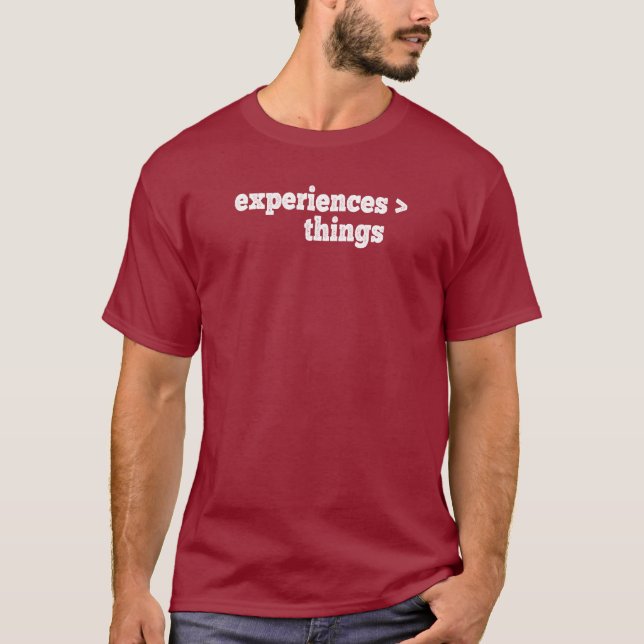 Camiseta Experiências > Coisas (Frente)