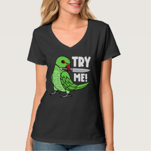 Camiseta Experimente-me Papagaio Com Faca I Verde Indian Ri