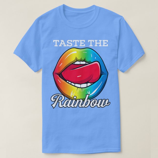 Camiseta Experimente o Rainbow Lgbt Pride Lgbtq Rainbow Láb (Frente do Design)