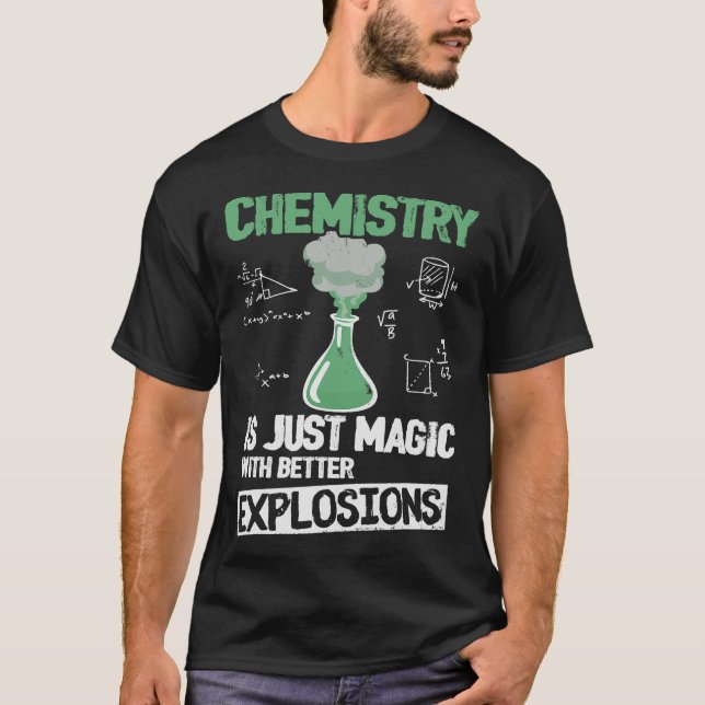 Camiseta Experimento de laboratório de química S2 (65) (Frente)