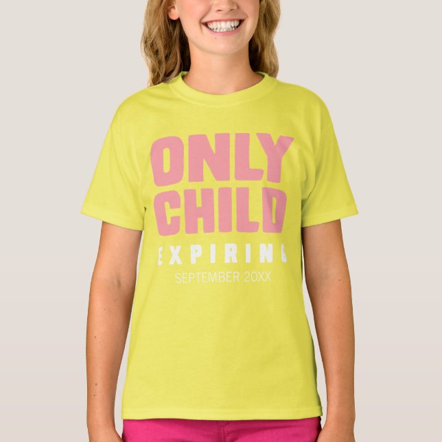 Camiseta EXPIRAR APENAS CRIANÇAS [A sua data aqui] (Frente)