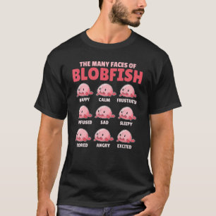Camiseta Explicação do Peixe-Blob Os Muitos Rostos do Peixe
