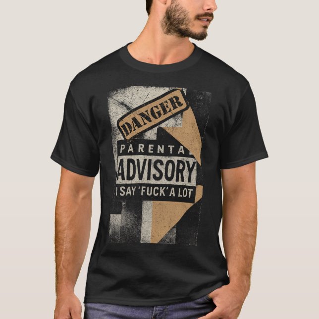 Camiseta Explicit Content Warning Distressed Art (Frente)