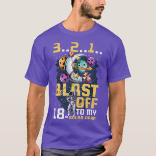 Camiseta Explodir para a minha 18ª órbita solar, 18º aniver