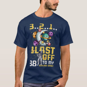 Camiseta Explodir para a minha 38ª órbita solar, 38º aniver