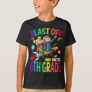 Camiseta Explodir Para Foguete 6 De Volta À Escola 