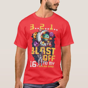 Camiseta Explodir para minha 16ª órbita solar, 16º aniversá