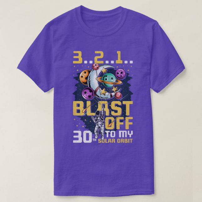 Camiseta Explodir Para Minha Órbita Solar 30, aniversário d (Frente do Design)