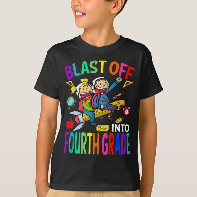 Camiseta Explodir Para O Foguete De Quarto Grau De Volta À  (Frente)