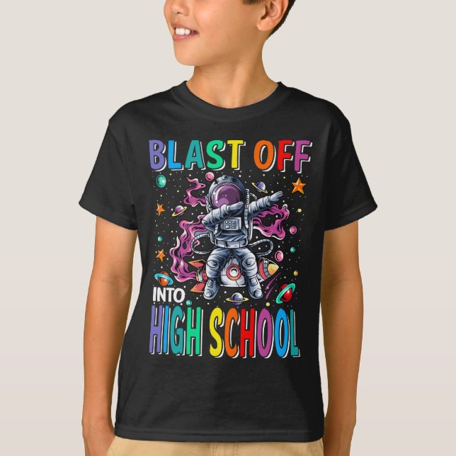 Camiseta Explodir Para O Foguete Do Segundo grau De Volta P (Frente)