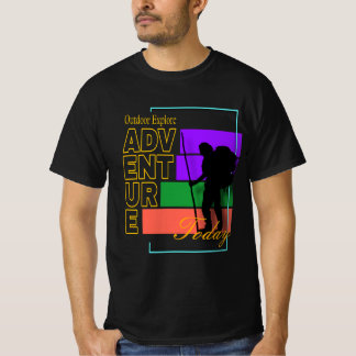 Camiseta Exploração ao ar livre: Aventura hoje