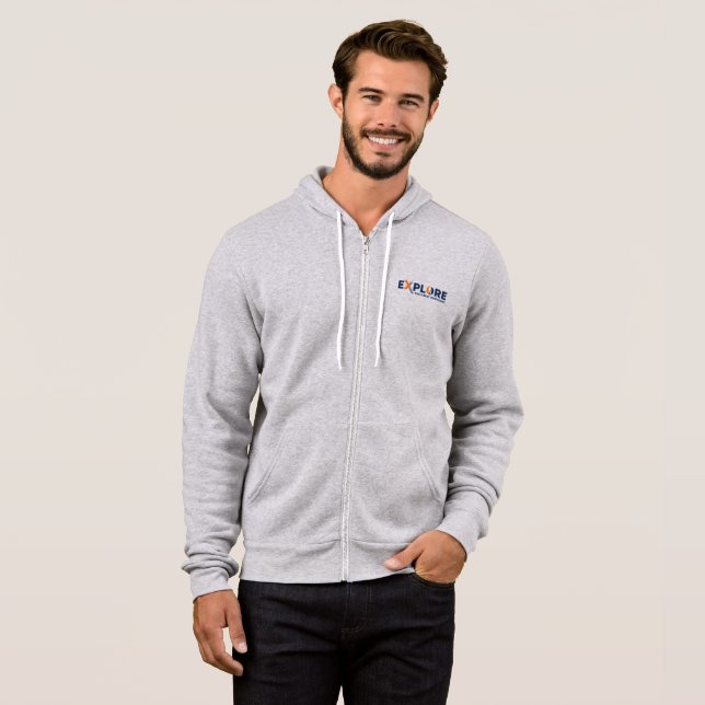 Camiseta Exploração da Natureza | Homens Full-zip  (Frente Completa)