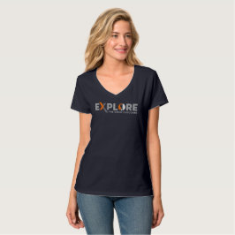 Camiseta Exploração da Natureza | Mulheres Decote em V